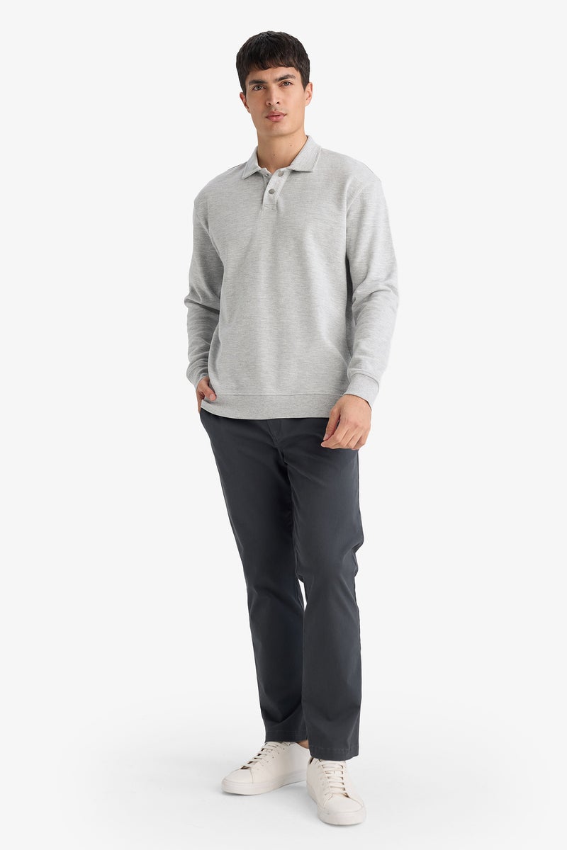 DeFacto Grey Man Sweatshirt Casual - Image 2